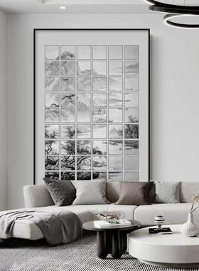 新中式立体革装置饰实物画画亚克力皮手KTD0608工装样板间酒店会