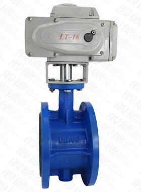 电动蝶墨阀D941X-1130/16铁软密双封球铸电动法兰蝶阀向密封dn100