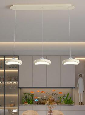 鹿家同款713法式奶油风云团飞厅碟三头轻餐吊灯具简约灯奢