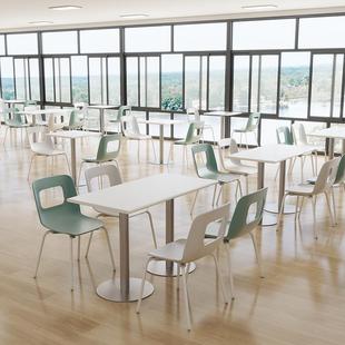 学校食堂椅餐桌椅快餐桌奶茶小店吃员工厅餐四人位桌GC0085椅组合