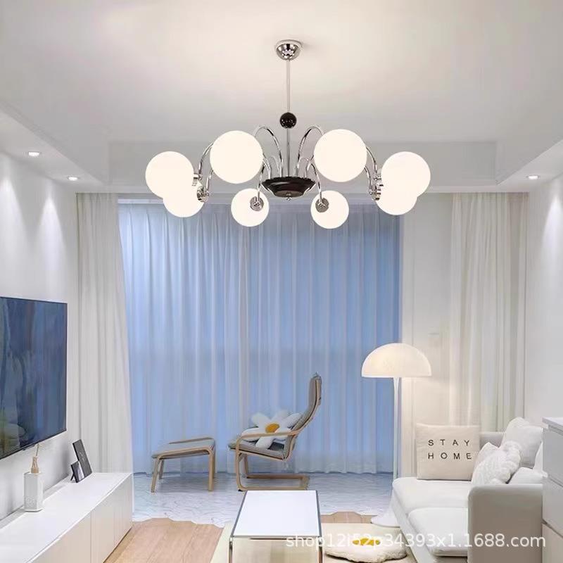 包豪斯客厅灯中古魔豆法式代简约卧室170餐厅主现吊灯奶油风中灯