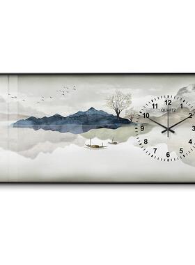 式电表装饰画大中尺寸带挂钟表免打孔BQ江山如时钟箱电箱遮挡时钟