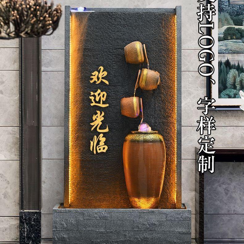 新中式流水装饰品落地前