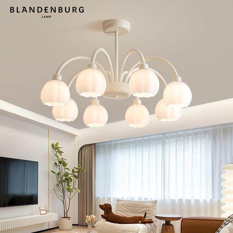 铂阑灯堡花苞吊灯全光谱护眼奶油风现代简约灯具日式法式客厅主灯,电子元器件市场,其它元器件,淘宝优惠券,粉丝福利购,淘宝优惠卷