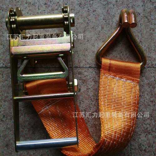 汇力现货销售3寸15m手动收紧拉紧器75mm20m汽车拉紧器货物捆绑