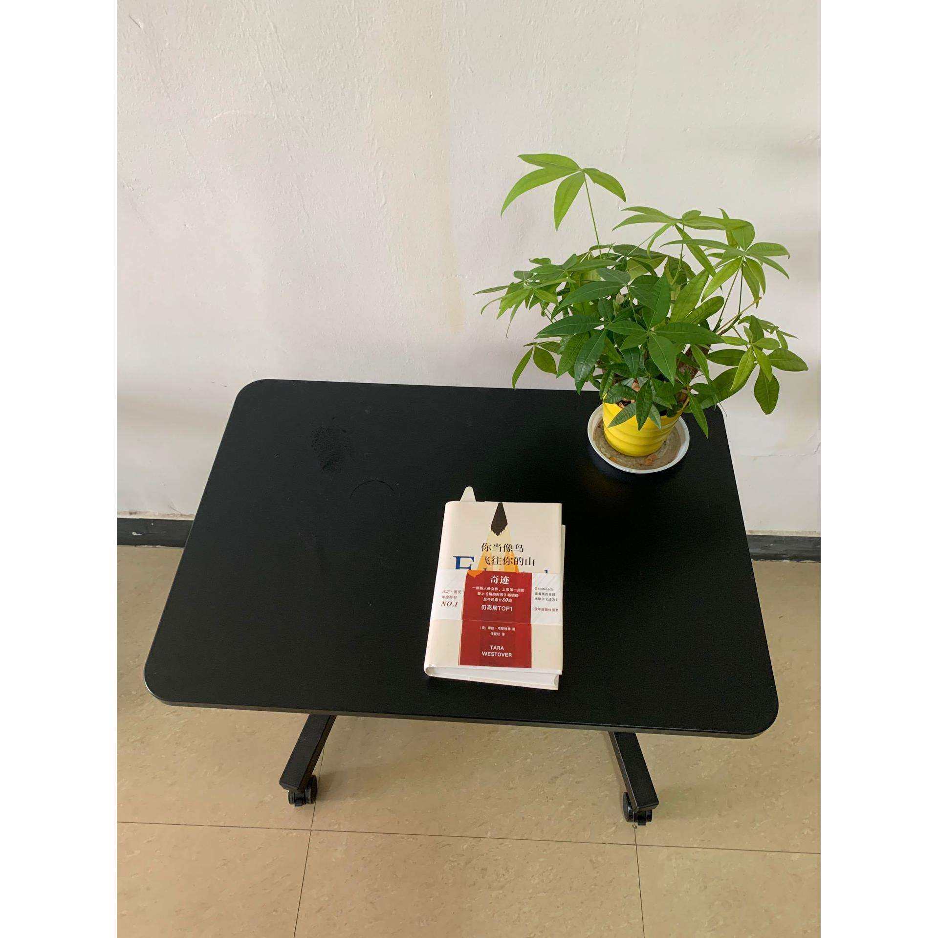 可发移动气动单腿高度可调节单人咖啡桌升降学习桌