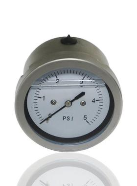 供全钢耐震压力表全钢充油膜盒微压力表30KPAYEBN65Z5PSIG1/4