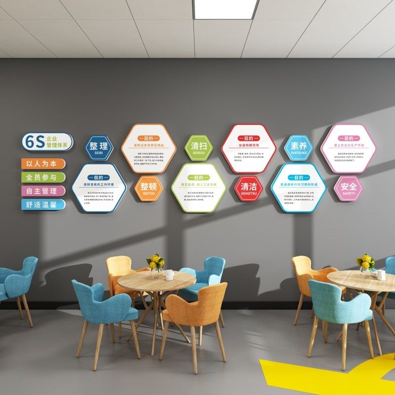 工厂车间6s质量安全生产管理制度宣传标语公司办公室文化背景墙贴,家居饰品,文化墙贴,淘宝优惠券,粉丝福利购,淘宝优惠卷