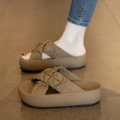 踩屎感拖鞋 厚底M一字拖海边孕妇沙滩凉 2024新款 女夏季 外穿凉拖鞋