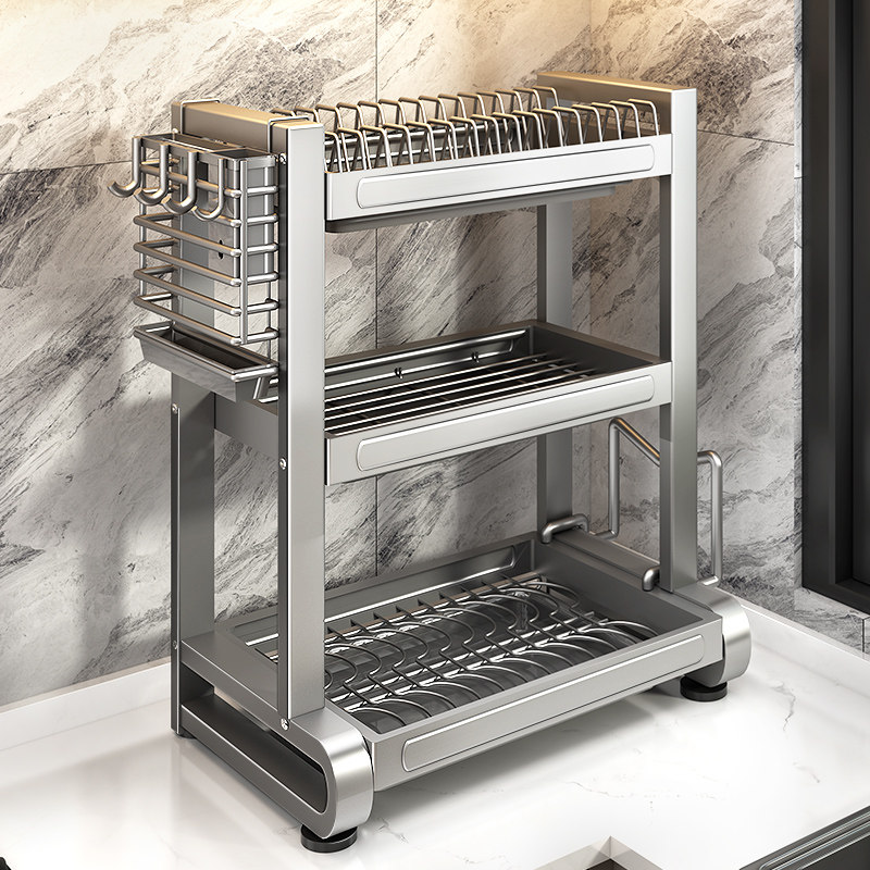 不锈钢碗碟收纳架碗盘沥水厨房置物架多功能放碗盘子碗筷家用碗架,厨房/烹饪用具,碗架,淘宝优惠券,粉丝福利购,淘宝优惠卷