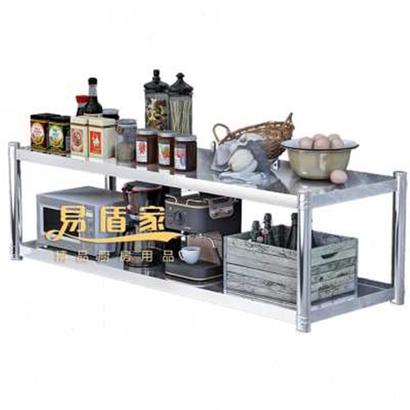 新款厨房不锈钢挂墙收纳置物架调味料碗盘架上墙壁挂式吊架微波炉