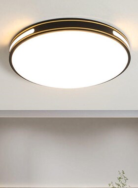 2025新款led卧室吸顶灯简约现代客厅灯双金线黑色书房灯走道灯具