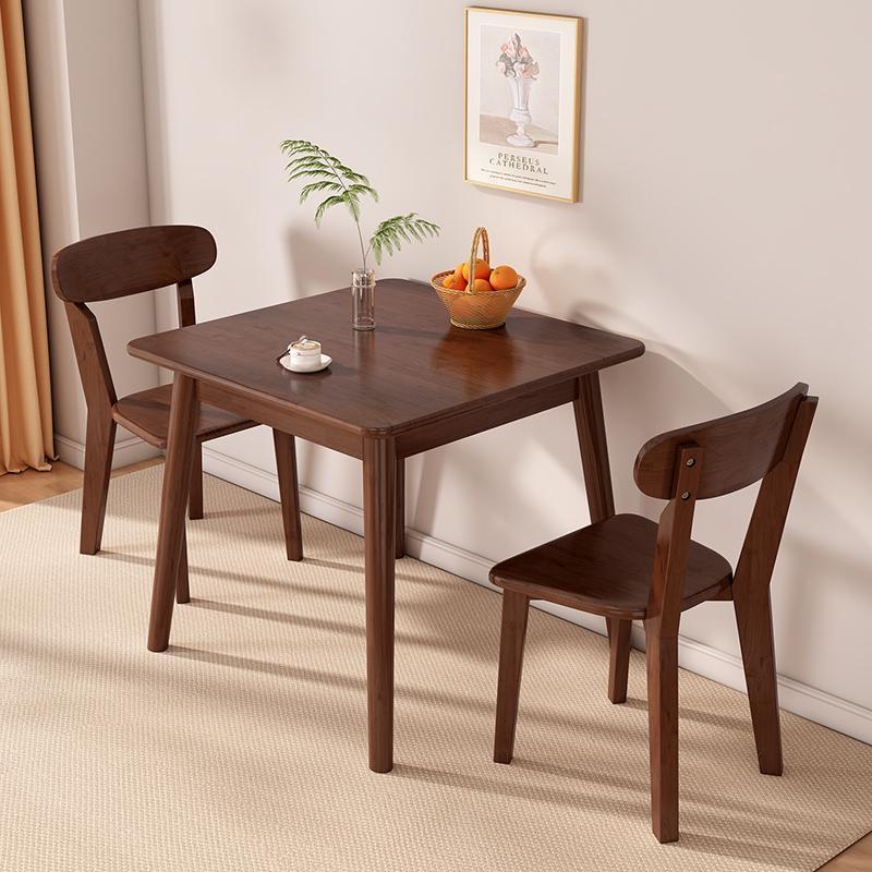 全实木小方桌餐桌家用简约小户型吃饭桌椅正方形胡桃木桌子八仙桌