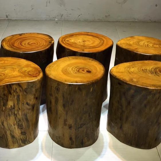 9C香樟木凳子根雕凳子实木墩子原木树桩木桩底座茶几茶桌大板摆件