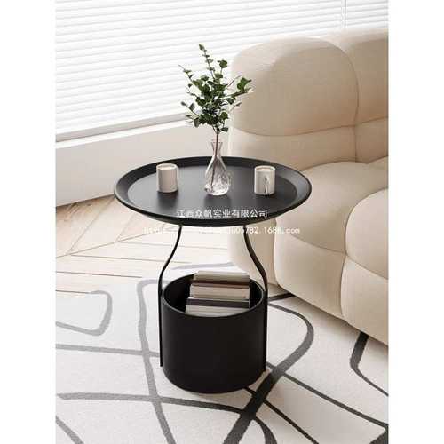 简约卧室床头柜现代客厅沙发边几北欧床边风铁艺储物收纳小边几