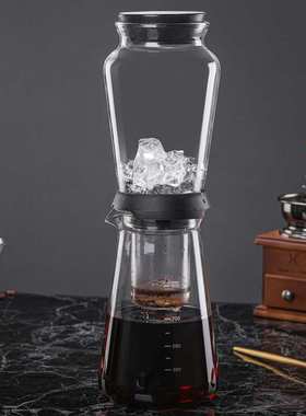 夏季冰滴壶新款高硼硅玻璃冰滴咖啡壶大容量咖啡冷萃壶可定logE18