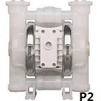 威尔顿工程塑料/不锈钢P2系列防腐蚀气动隔膜泵