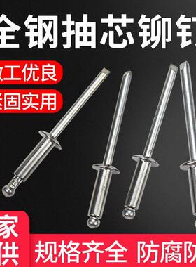 304全不锈钢抽芯钉铆钉全钢半圆头拉铆钉拉丁卯钉抽心324486