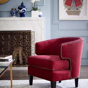 外贸美式 酒店办公别墅大小户型客厅样板间咖啡厅北欧单人沙发