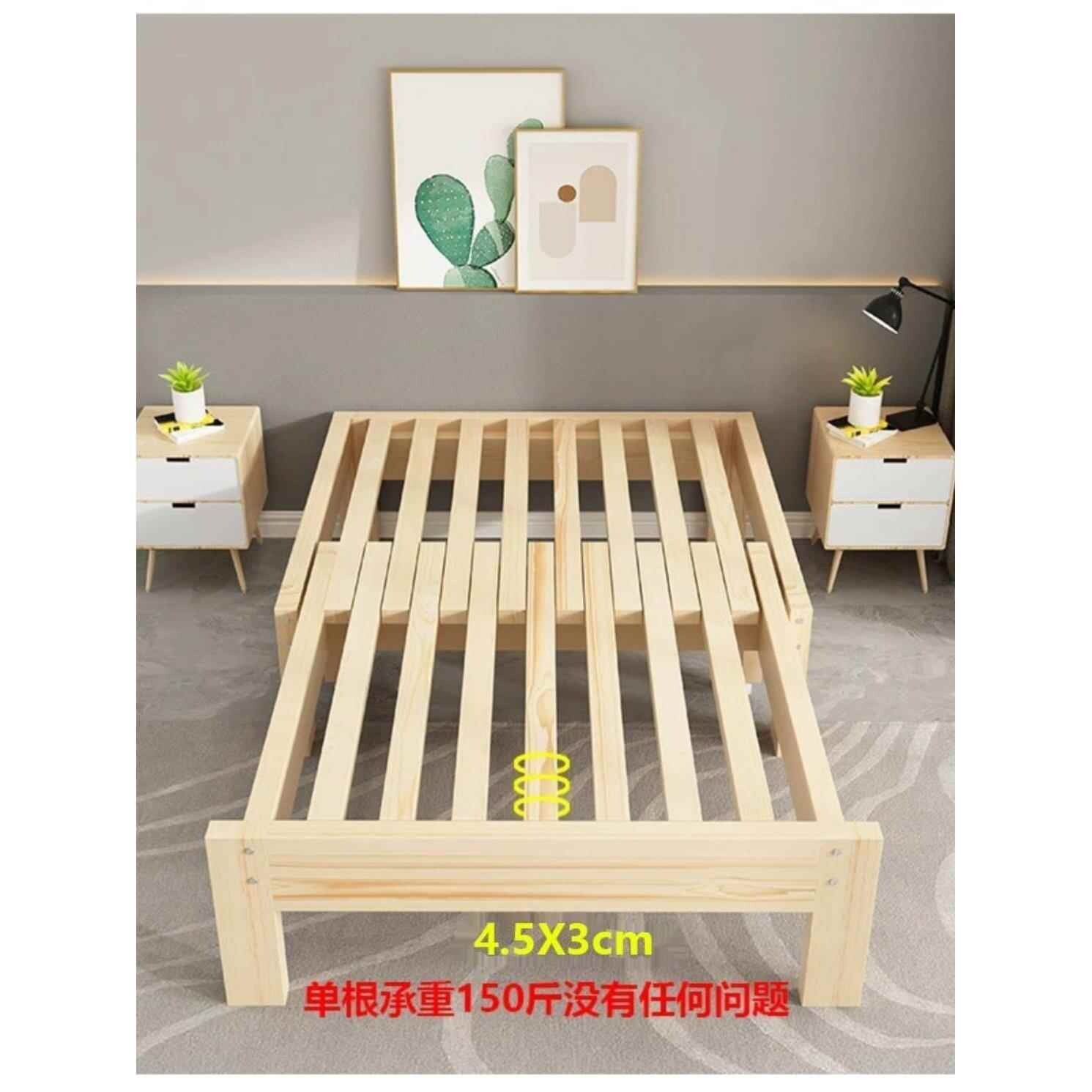 多功能伸缩床儿童抽拉床小户型全实木单人沙发折叠床两用可推拉床