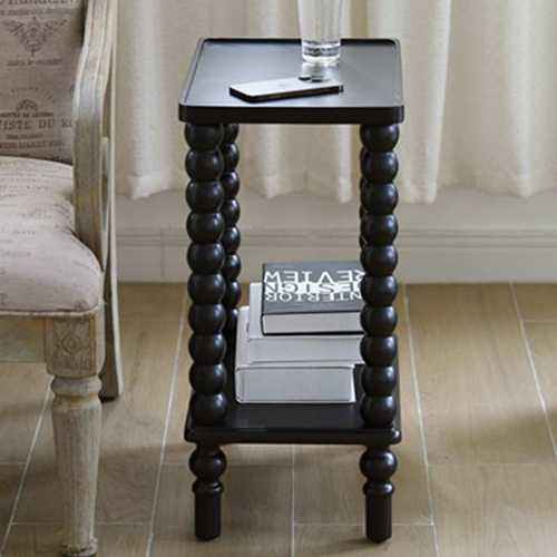 美式实木日式客厅沙发边几床头柜可移动茶几轻奢现代花架鱼缸架