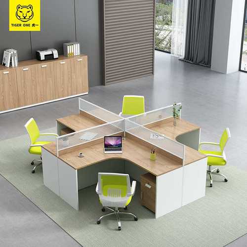 职员工位办公桌椅组合现代简约双人46屏风隔断卡座财务桌子办公室