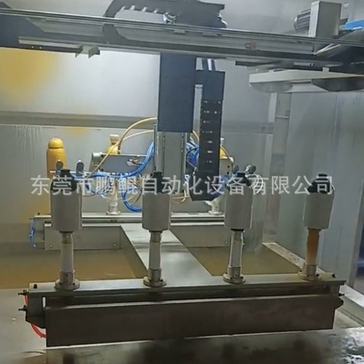 湖南陶瓷酒瓶4工位6轴喷漆设备陶瓷自动喷釉设备小型喷釉机器