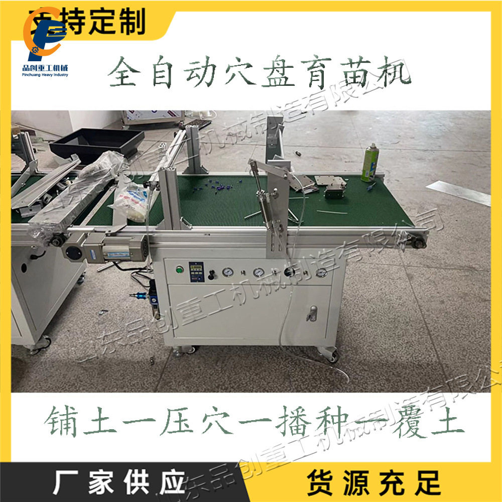全自动穴盘育苗机蔬菜花卉种子压穴播种机电气混合铺土播种设备