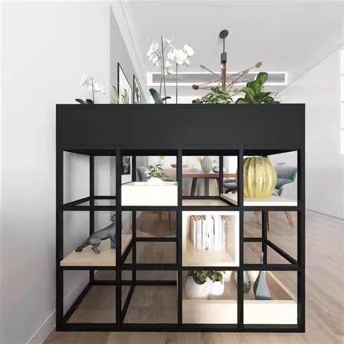 铁艺代简约绿植现花架隔断物架餐办公室矮屏风客宜安居置厅厅装饰