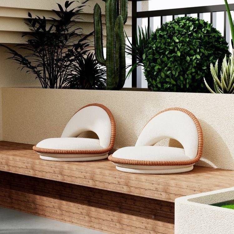 可旋转卧室休飘榻榻见详情米坐垫阳台红简窗约可折叠闲凳网不占地