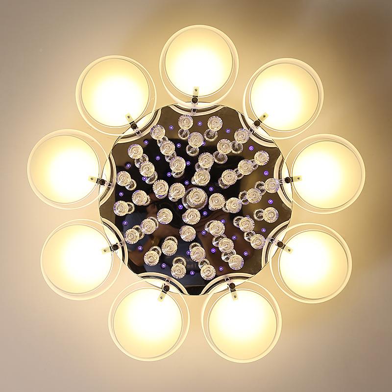 客灯晶灯LED吸顶大灯圆形457卧室灯厅简约现代水气家用餐厅阳台灯