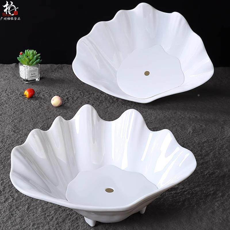 A8式白色密胺三文鱼冰刺身拼盘海形海鲜干盘YIC酒店餐具日料理盘,餐饮具,盘,淘宝优惠券,粉丝福利购,淘宝优惠卷