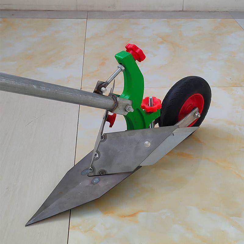 人力人工手犁铧式犁犁培土家起用微耕机地机耕地机小型拉开SJW沟