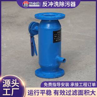 全自动立式卧式管道反冲洗除污器工业循环水系统直通角通除污器