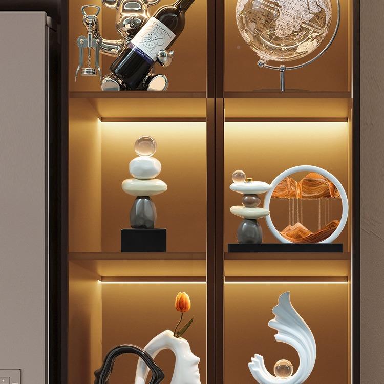 流沙画摆件客视柜品酒柜玄电ltao1007关轻奢装厅饰办雯沃