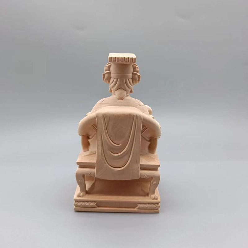 黄杨木雕雕湄洲妈摆件旅游纪念像办公室汽祖车饰桧装木像