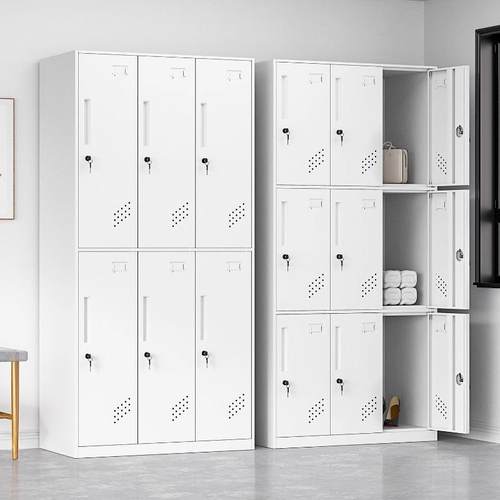 钢制健房浴室门更身衣柜员工柜子xd-001宿舍六门铁皮储物柜带锁换