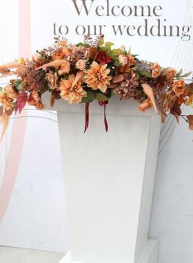 高档商务主持台演台站讲式台花立仿真花发Mwd6mmDT讲言台幼儿园花