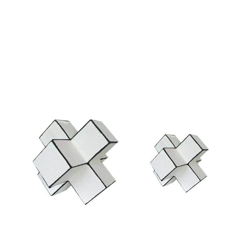 PS202意式木质皮革马毛工艺件简现代样摆板间客约厅茶几书房软装