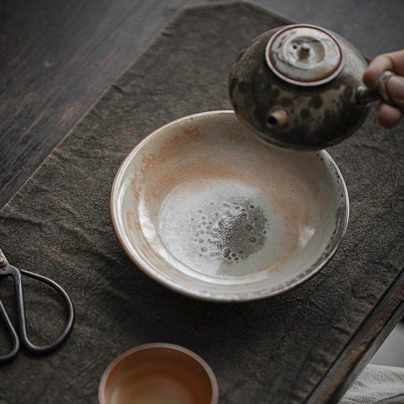 叁水墨柴烧壶盘承家OWP用盘陶瓷隔热垫养壶垫窑间变日式茶托茶道,餐饮具,整套茶具,淘宝优惠券,粉丝福利购,淘宝优惠卷