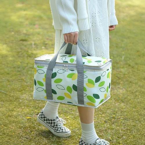 ?保温箱大容量野餐包外加营厚铝露膜手提野餐篮可折叠外出Fh(x}&a