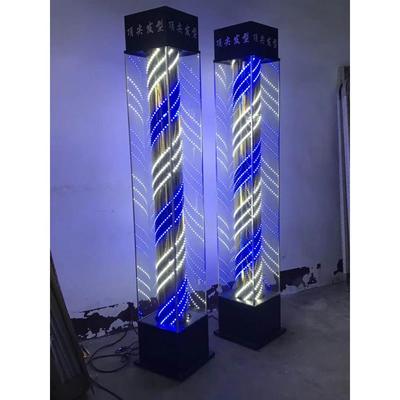 ?复美无品牌/发转灯落地led户外防水超亮钢发廊标灯化玻璃古志理