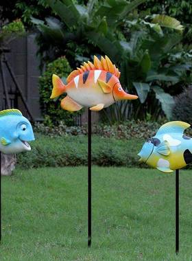 海洋动物池仿真热带鱼插件雕塑户外海洋水观小品园林景HY1137-摆