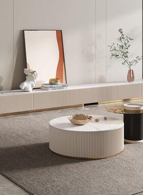 轻奢板电视柜几组岩合现代44566简约小户型长方形烤漆地柜实木茶