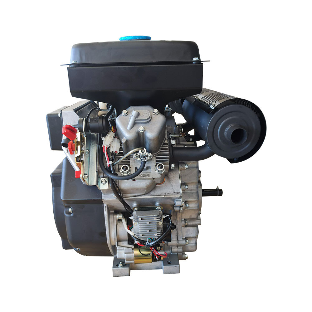 V型双缸柴油机22.8KW四冲程风冷柴油机2V105单机动力+油箱