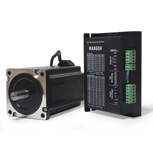 86步进电机套装13N.M 步进电机86BYG250E+DMA860H驱动器机身156mm