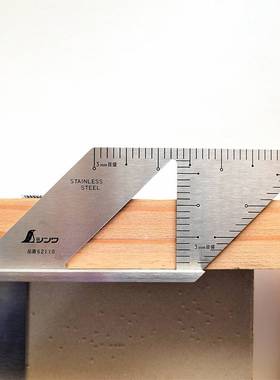 亲和工厂用45度90度角尺 15cm反面同刻度不锈钢直角尺高精度62006