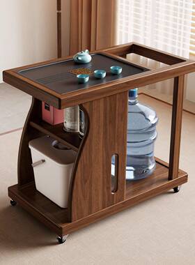 ?移动茶家用小户型桌茶实茶木车烧水GTG壶台一体茶水柜茶边几功夫
