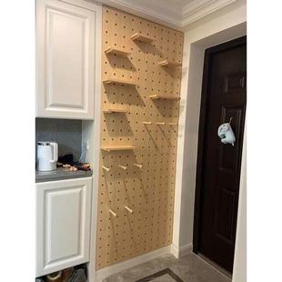 架洞洞板墙置物上架实木板装饰墙面展示墙见详情上隔板收纳入户物