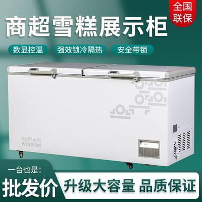 冷商用双温柜超市汤柜圆水饺冻柜便利店果2汁料冷饮藏雪糕翻盖冰